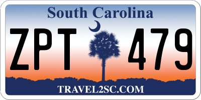 SC license plate ZPT479
