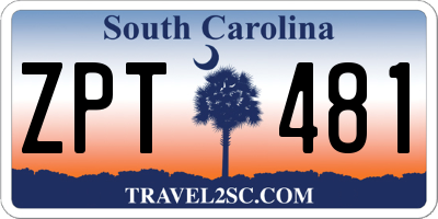 SC license plate ZPT481