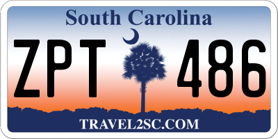 SC license plate ZPT486