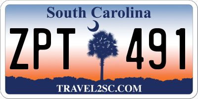 SC license plate ZPT491