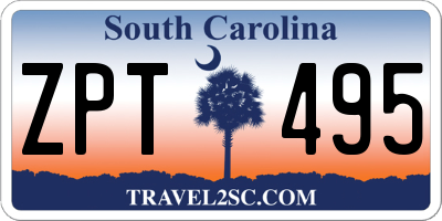 SC license plate ZPT495