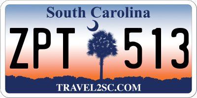 SC license plate ZPT513