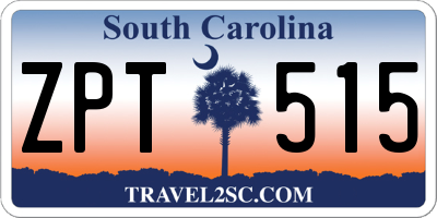 SC license plate ZPT515