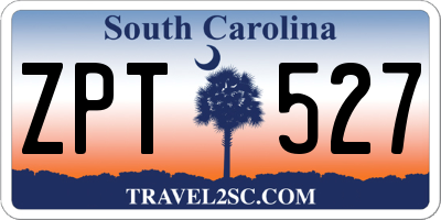 SC license plate ZPT527