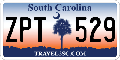 SC license plate ZPT529