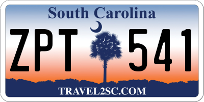 SC license plate ZPT541