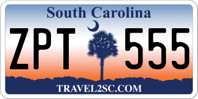 SC license plate ZPT555