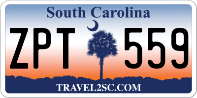SC license plate ZPT559