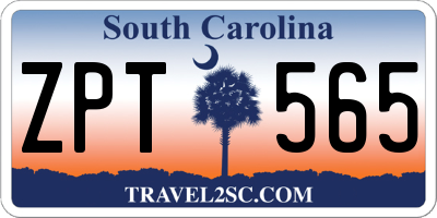 SC license plate ZPT565
