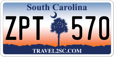 SC license plate ZPT570