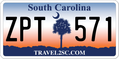 SC license plate ZPT571