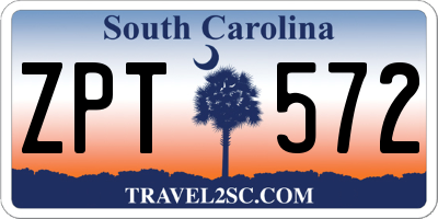 SC license plate ZPT572