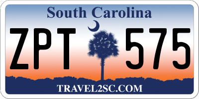 SC license plate ZPT575