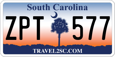 SC license plate ZPT577