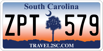 SC license plate ZPT579