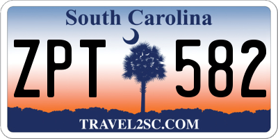 SC license plate ZPT582