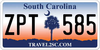 SC license plate ZPT585