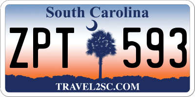SC license plate ZPT593