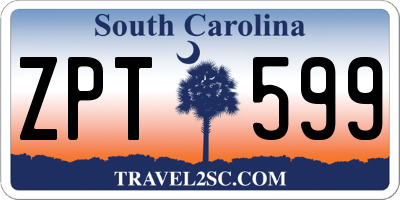 SC license plate ZPT599