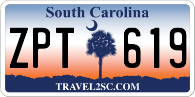 SC license plate ZPT619