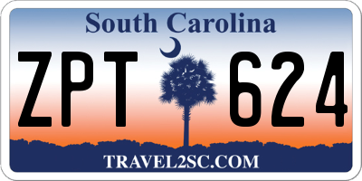 SC license plate ZPT624