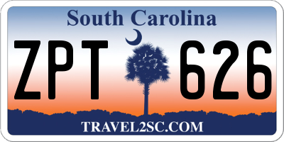 SC license plate ZPT626