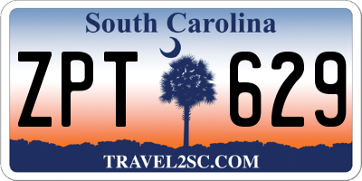 SC license plate ZPT629