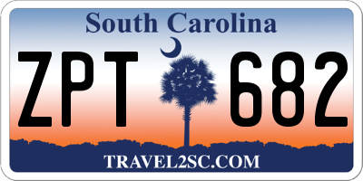 SC license plate ZPT682