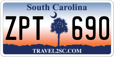 SC license plate ZPT690