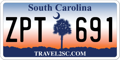 SC license plate ZPT691