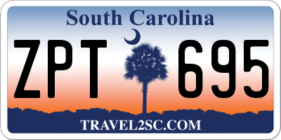 SC license plate ZPT695