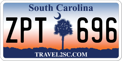 SC license plate ZPT696