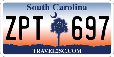 SC license plate ZPT697