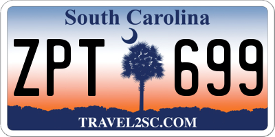 SC license plate ZPT699