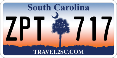 SC license plate ZPT717