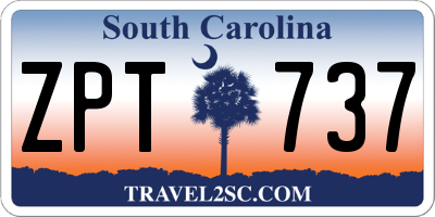 SC license plate ZPT737