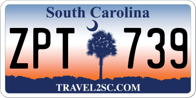 SC license plate ZPT739