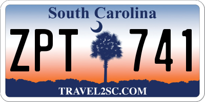 SC license plate ZPT741