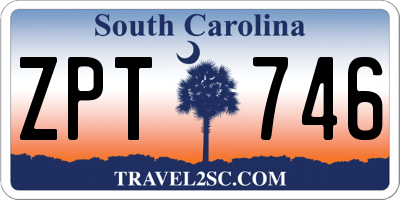 SC license plate ZPT746