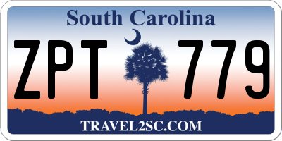 SC license plate ZPT779