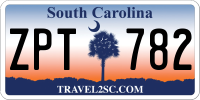 SC license plate ZPT782