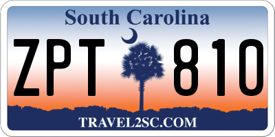 SC license plate ZPT810