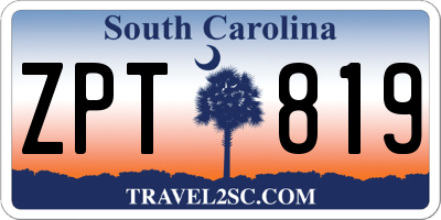 SC license plate ZPT819
