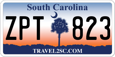 SC license plate ZPT823