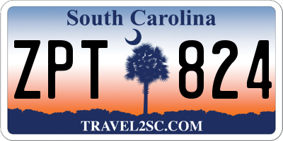 SC license plate ZPT824