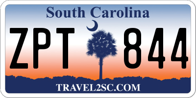 SC license plate ZPT844