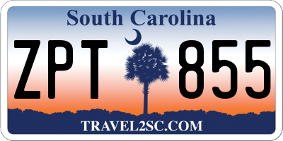 SC license plate ZPT855