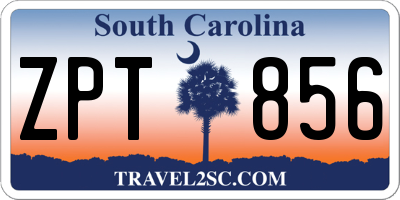SC license plate ZPT856