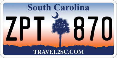 SC license plate ZPT870
