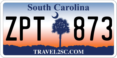 SC license plate ZPT873